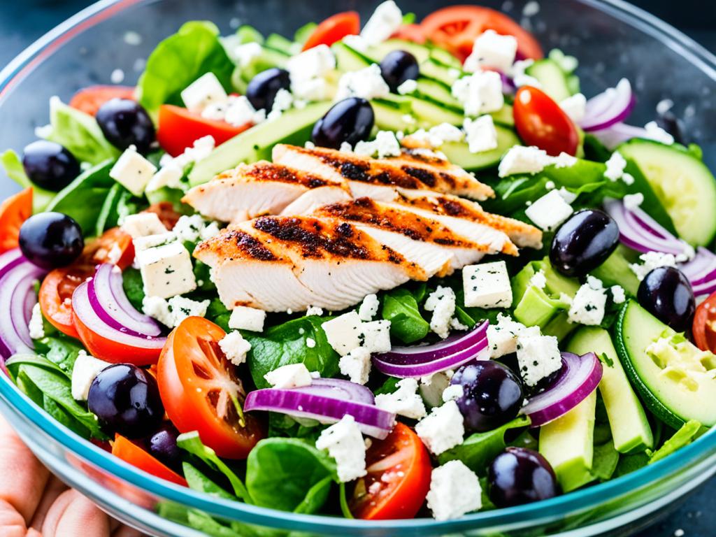 Zesty Keto Chicken Greek Salad: Low-Carb Delight!