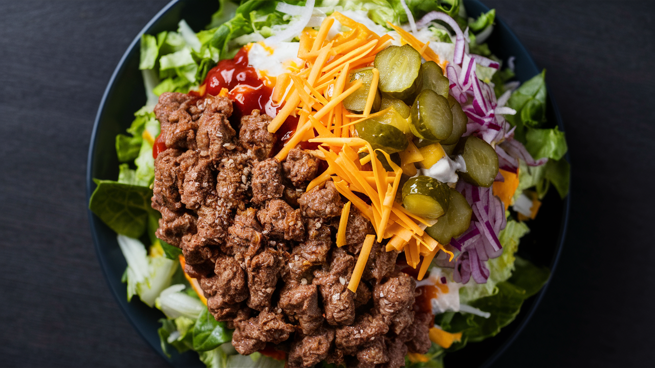 Keto Big Mac Bowl: Low-Carb Burger in a Bowl