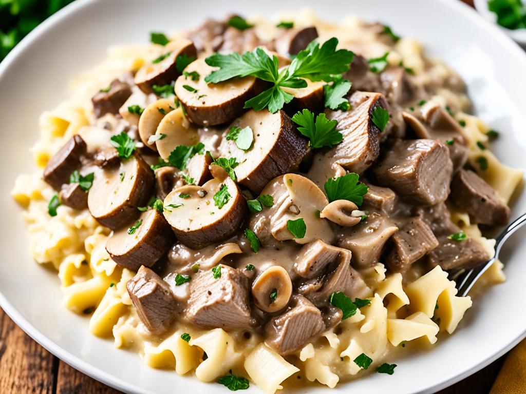 keto beef stroganoff