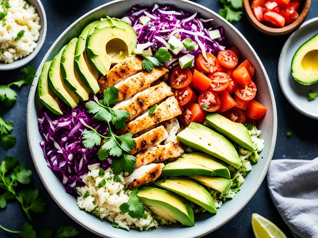 keto fish taco bowl